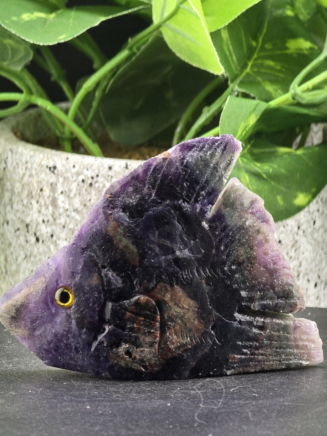 Hand-carved Agate Fish, Natural Amazon Stone Sculpture - Etsy