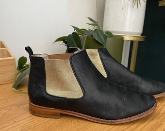 Vintage Gorman Black and Gold Boots