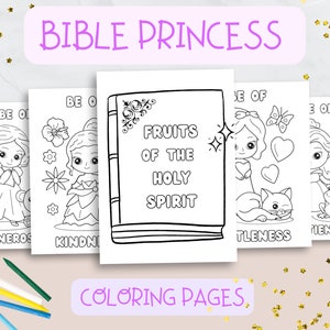 Bible Princess coloring pages, Fruits of the Spirit coloring, Holy Spirit coloring printable, Bible coloring pdf