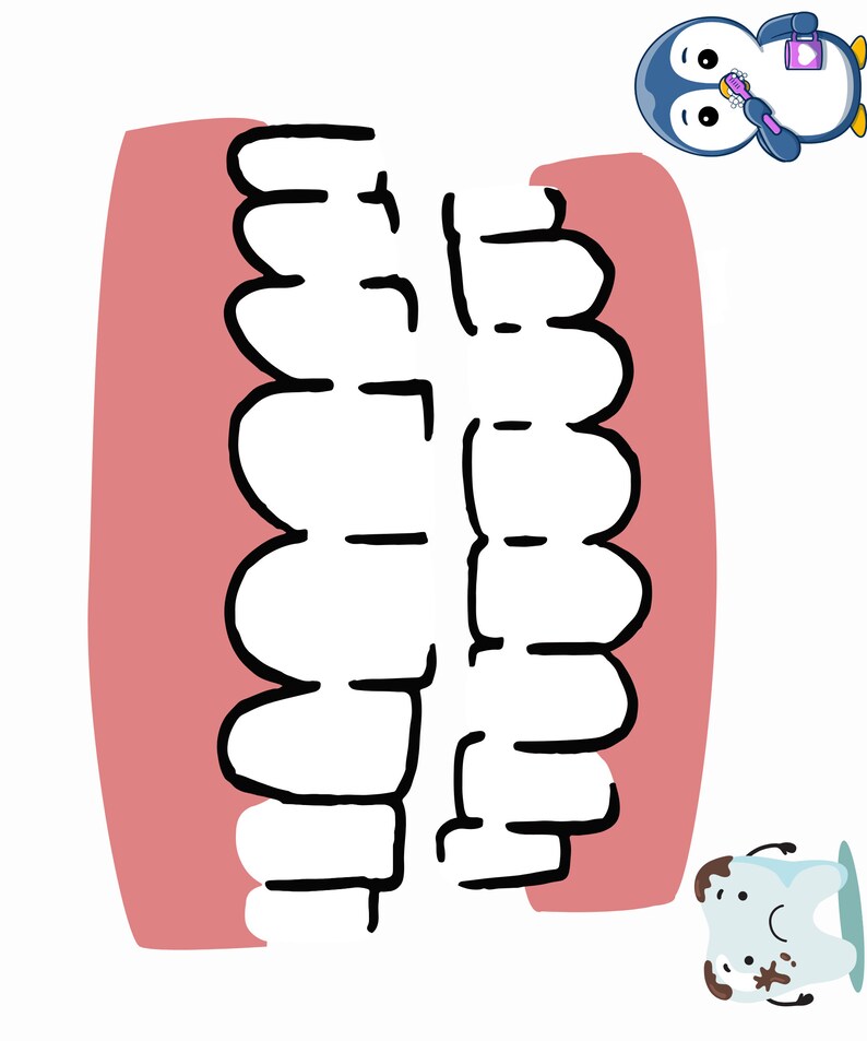 Teeth Brushing Printable, Kids Dental Health, Dental Hygiene, Preschool ...