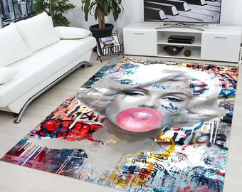 Marilyn Monroe Rug, Pop Art Graffiti Design