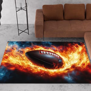 American Football Ball Rug, American Football Themed Rug, Ball Rug, Sports Rug, American Football Rug, American Football Lovers Gift