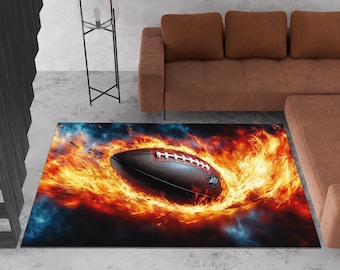 American Football Rug, Sports Theme, Non-Slip Area Rug