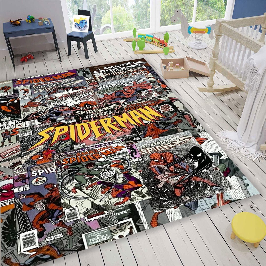Spiderman Rug, Superhero Rug, Fantastic Rug, Comics Rug, Cartoon Rug ...