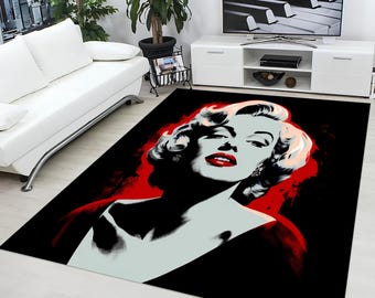 Marilyn Monroe Rug, Colorful Movie Room Decor