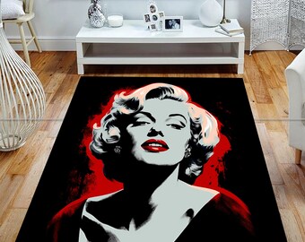 Marilyn Monroe Rug, Colorful Movie Room Decor