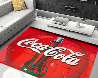 Coca Cola Rug: Retro Coke Can Design, Vintage Style - Etsy
