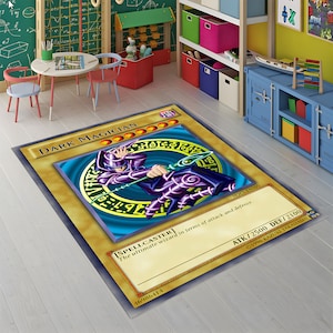 Tappeto con carte da gioco, tappeto con mago oscuro, tappeto con giochi retrò, tappeto per cameretta, tappeto per sala giochi, regalo per bambini, tappeto decorativo con carte da gioco