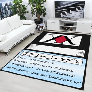 Jäger-Teppich, Anime-Teppich, Anime-Kartenteppich, Japanischer Spielteppich, Kinderzimmerteppich, Spielzimmerteppich, Japan-Themen-Teppich, Jäger-Thema-Teppich