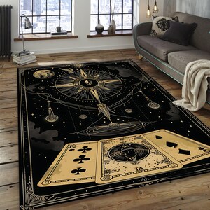 Tarot Mystisch Teppich, Tarot Karten Matte, Tarot Karten Matte, Zauberteppich, Tarot Design Teppich, Tarot Karte Teppich, Tarot Liebhaber Geschenk
