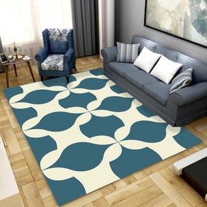 Geometric Rug, Abstract Rug, Minimalist Rug, Abstract Area Rug, Mid Century Rug, Modern Area Rug, Living Room Rug, Abstract Carpet