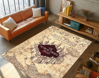Marauder's Map Rug, Wizarding World Decor