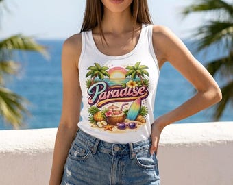 Paradise Ladies Tank Top Trend Style - Ladies Tank-Top