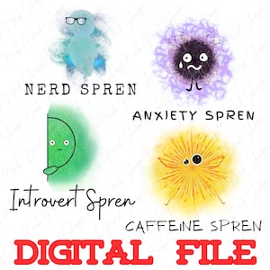 Spren Digital File, Nerd, Anxiety, Caffeine, Introvert Spren, Stormlight Archive, Brandon Sanderson, Cosmere, Mistborn