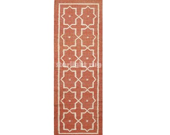 Stair Runner - Handmade Kilim Runner, Jute Hallway & Kitchen Decor, Custom Size 2x30 Feet, Washable Kilim for Outdoor Indoor Stairs Jute