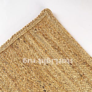 Natural Jute Runner Rug – Handwoven Boho Hallway Rug | Farmhouse Table Runner Rug, Rustic Entryway Rug, Eco-Friendly Jute Carpet