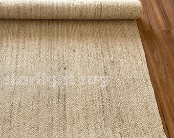 Dywan z juty tkany ręcznie: dywan w stylu boho farmhouse z naturalnego włókna