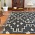 Floral Block Printed Cotton Area Rug - Indian Block Printed Rug - Small ...