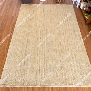 Natural jute Rug, jute Braided rug, Natural rug, Bohemian Rug, jute area rug, jute Woven rug , Large Area Rug, Eco Friendly