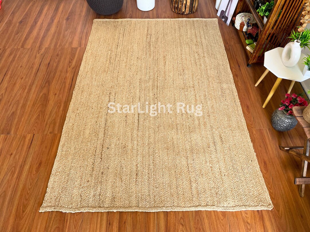 13x13 Feet Hand Braided Jute Area Rug: Bohemian Style, Eco-friendly ...