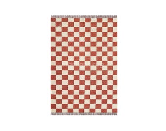 Handmade Wool Jute Kilim Rug: Indian Bohemian Decor