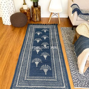 Washable Cotton Rug, Woven Cotton Carpet, Indoor Outdoor Rugs, Customized Area Rug, Hand Block Print Rug, Washable Area Rug, Runner for Hall