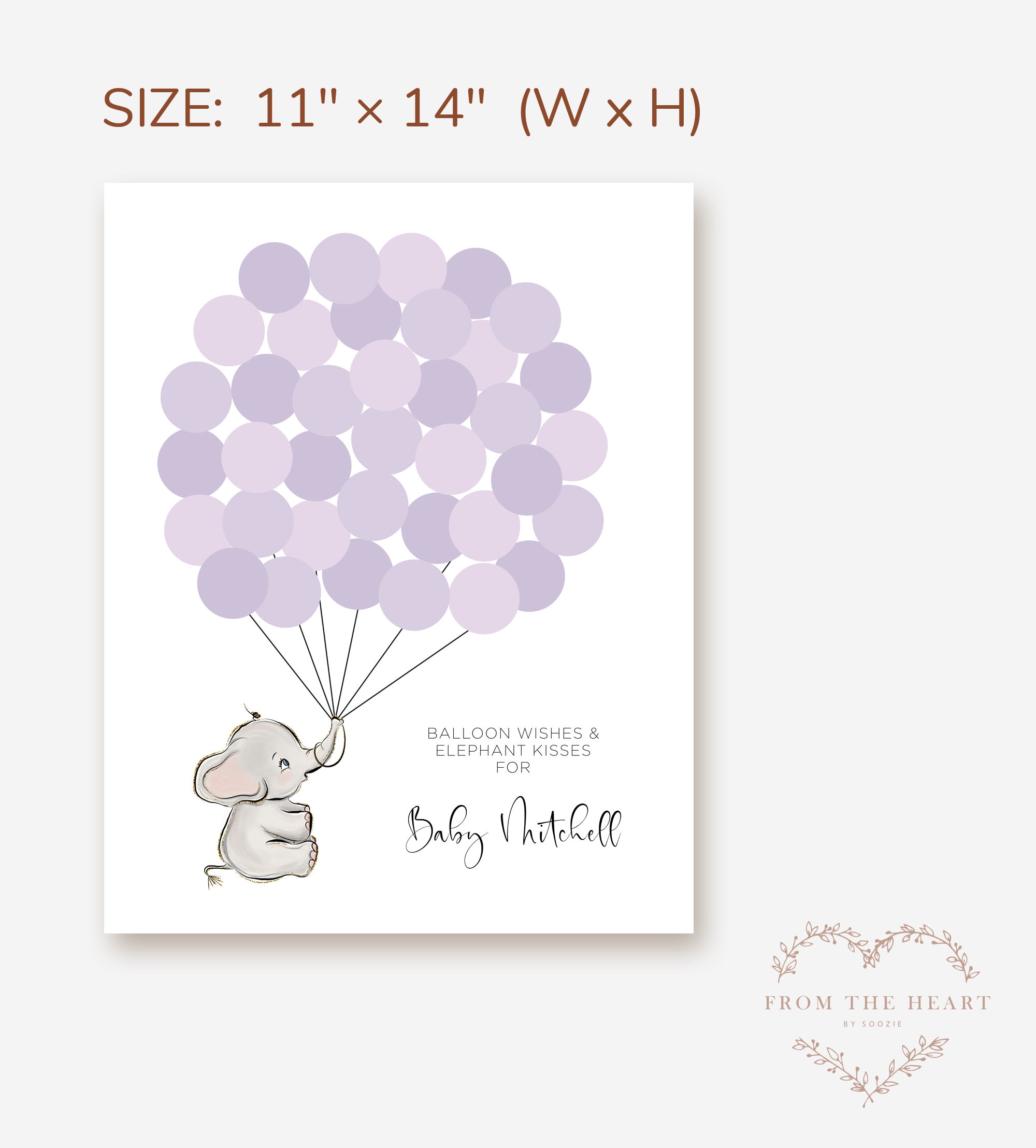 Editable Elephant Baby Shower Guest Book Printable Baby - Etsy New Zealand