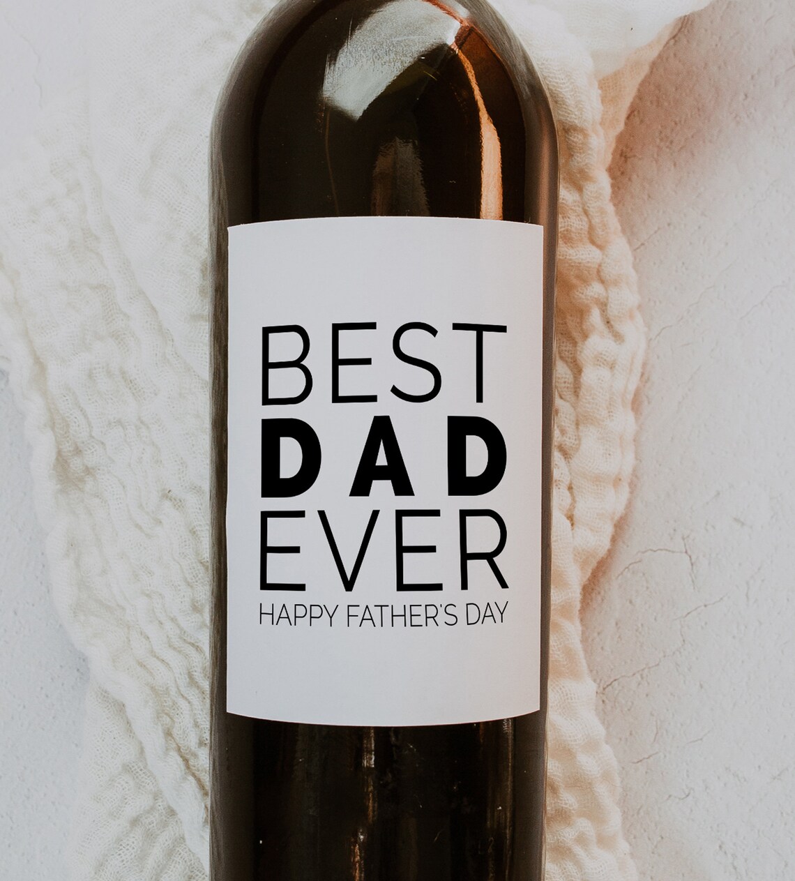 Printable Best Dad Wine Label - 