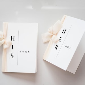 Afdrukbare boeken voor hem en haar bruiloft gelofte - elegante gelofteboekjes voor ceremonie, geloftevernieuwing, schaking - aandenken instant download