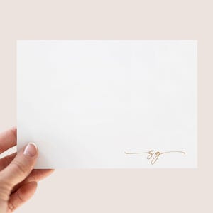Editable Initial Note Cards, Personalised Stationery, Custom Note Card Template, Initial Stationary, Gifts for him, Personalised Gift Idea