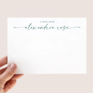Bearbeitbare Notizkarte - Benutzerdefinierte druckbare Briefpapiervorlage - Personalisierte Danksagungskarte - Eine Notiz von - Digitaler Download