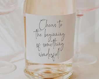 Etichetta per champagne da matrimonio / Etichetta per champagne da regalo per matrimonio / Etichetta per bottiglia di champagne fai da te pronta per la stampa / Download immediato stampabile