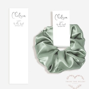 Editable Bridesmaid Scrunchie Tags – Bridesmaid Proposal Gift, I Can’t Tie the Knot Without You, Bridesmaid Proposal Box, Custom Proposal
