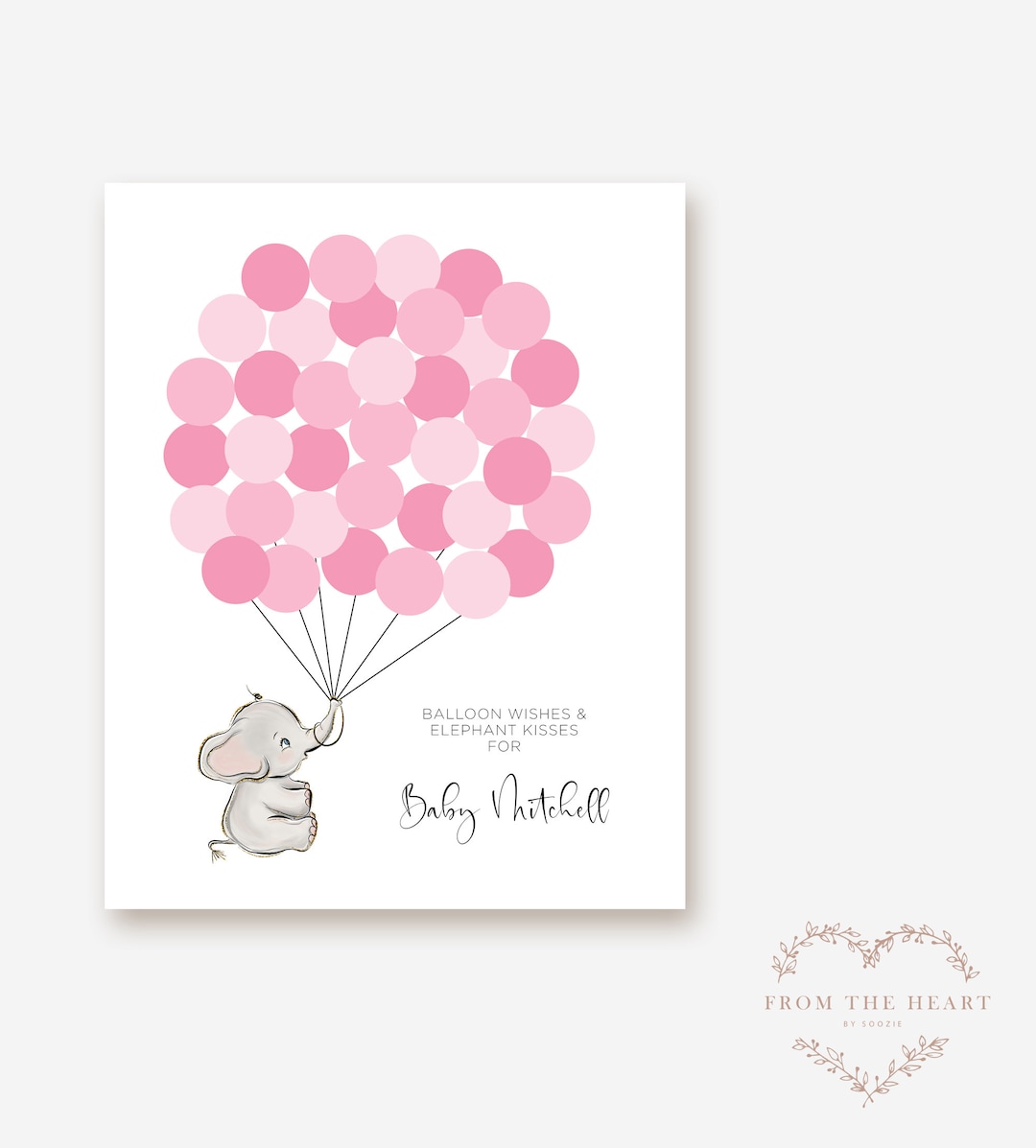 Editable Elephant Baby Shower Guest Book Printable Baby - Etsy New Zealand