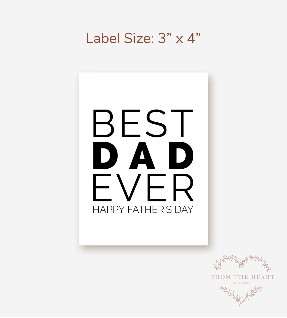 Printable Best Dad Wine Label - 