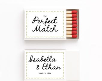 Wedding Match Favors – Editable Matchbox Label Template (Digital Download)