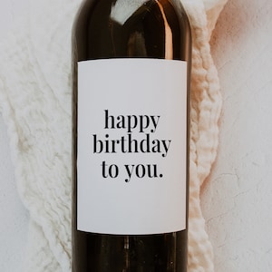 Druckbare Geburtstag Wein Etikett alles Gute zum Geburtstag Geschenk Weinflasche Geschenke für einen Mann Freund Wein-Liebhaber Geburtstagsgeschenke Sofort Download