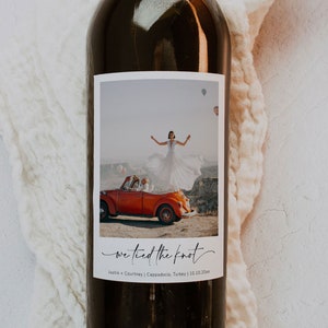 Editable We Tied the Knot Wine Label Template, We Eloped, Elopement Announcement Template, Wedding announcement, Elope Announcement