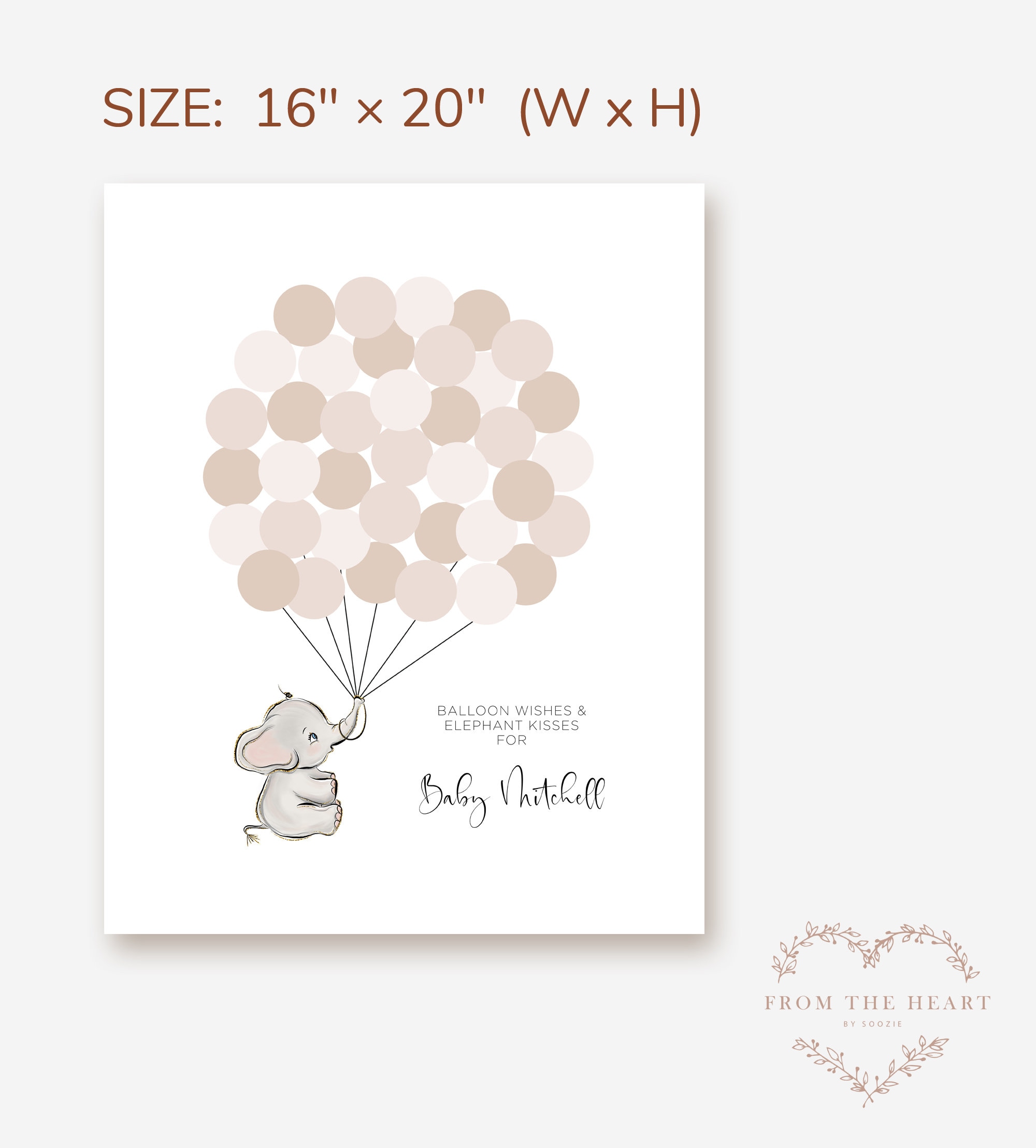 Editable Elephant Baby Shower Guest Book Printable Baby - Etsy New Zealand