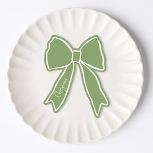 marque-places modifiables en forme de noeud | Marque-places en forme de noeud | Cartes de visite imprimables avec noeud | marque-places de mariage vert printemps | Décoration de table de mariage de jardin