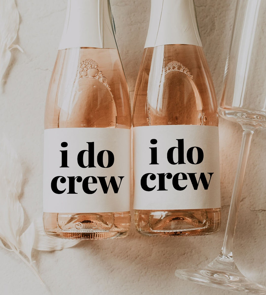 Printable I Do Crew Mini Champagne Label Bridesmaid Proposal Small ...