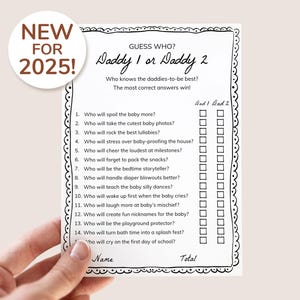 Daddy oder Daddy? Spaßiges LGBTQ+ Babyparty Spiel - Quiz für gleichgeschlechtliche Paare - Sofort Download