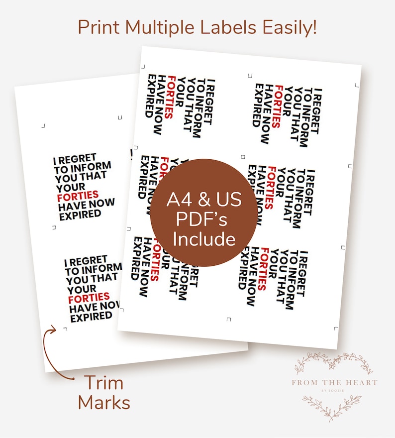 Funny Printable Wine Label – 50th Birthday Gift for Women or Men ...