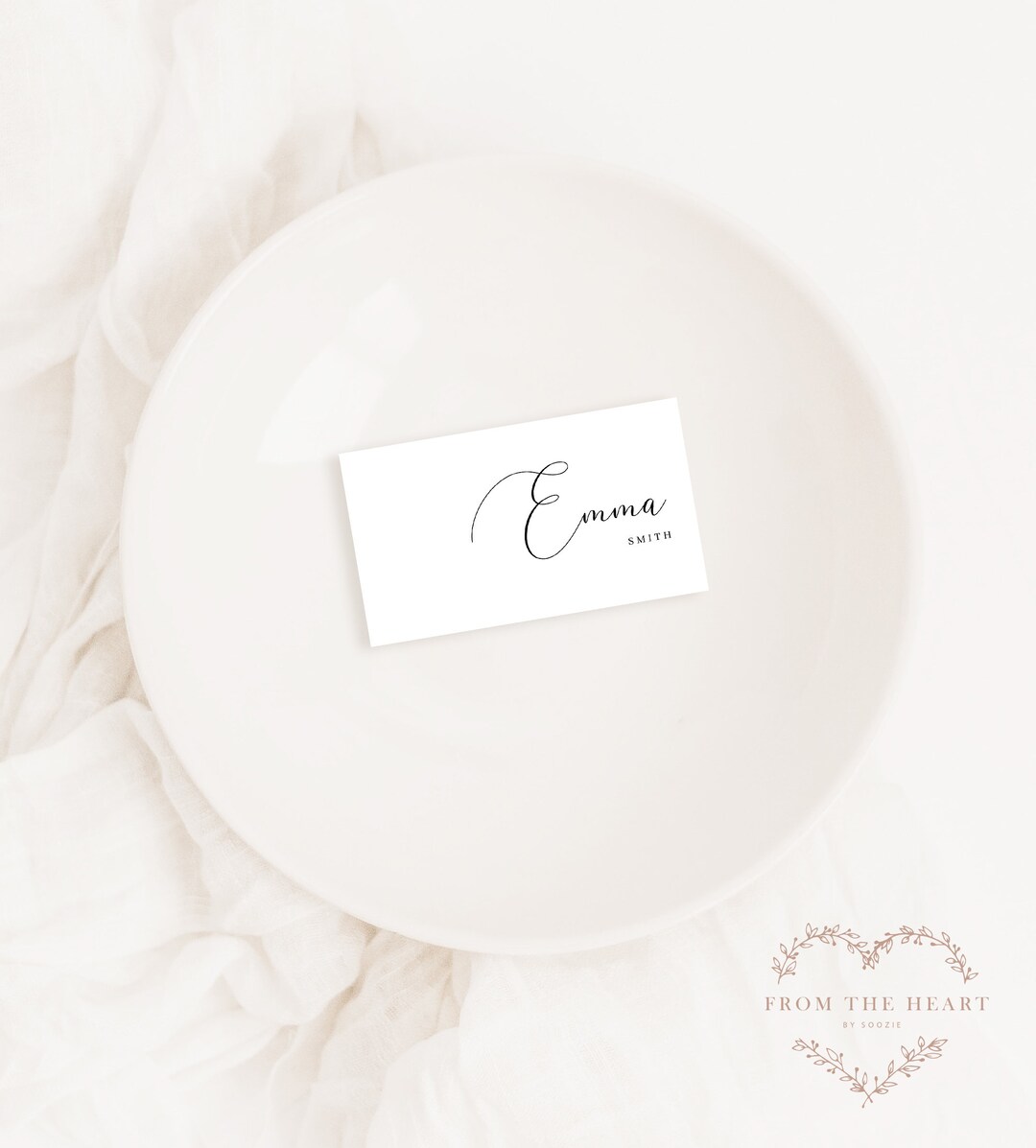 Editable Wedding Place Card Template, Wedding Place Card, Elegant ...