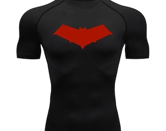 Red Hood Short Sleeve Batmn Compression Shirt