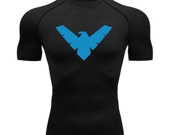 Camiseta de compresión de manga corta Night Wing Batmn