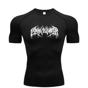 Minimal Goth Short Sleeve Invincible Compression Shirt