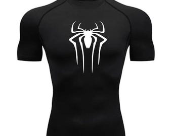 Camiseta de compresión de manga corta de Spiderman
