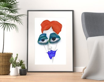 MirayArtSpace - Adorable Woman Portrait Digital Wall Art