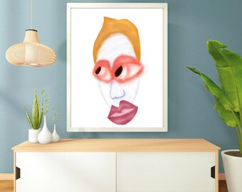 MirayArtSpace - Colorful Portrait Digital Wall Art